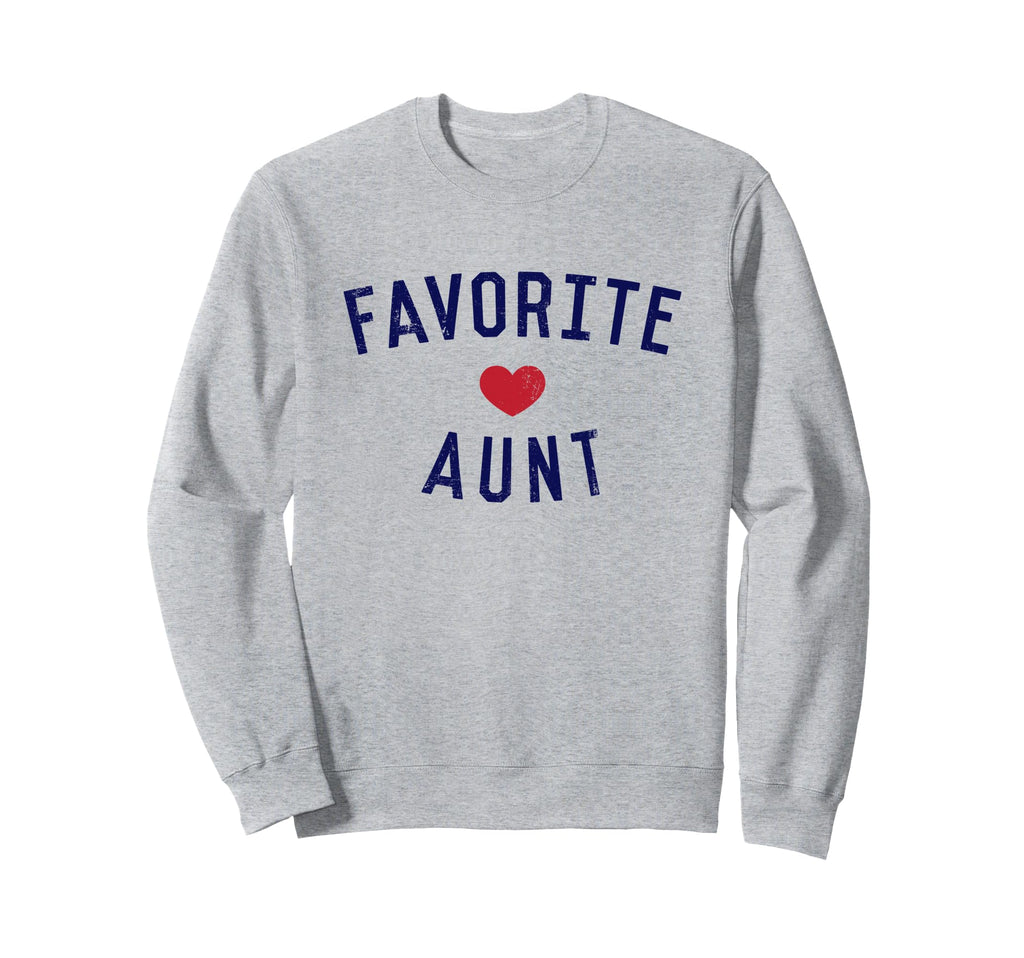 Favorite Aunt Red Love Heart Symbol Sweatshirt - Minimalist Print Men Women - T-Shirt, Sweatshirt, Hoodie