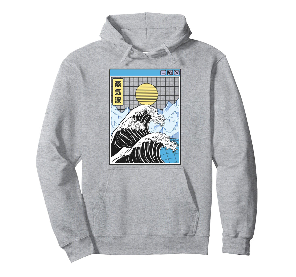 Great Wave Off Kanagawa Grid Kawaii Hoodie - Streetwear Style Unisex - T-Shirt, Sweatshirt, Hoodie