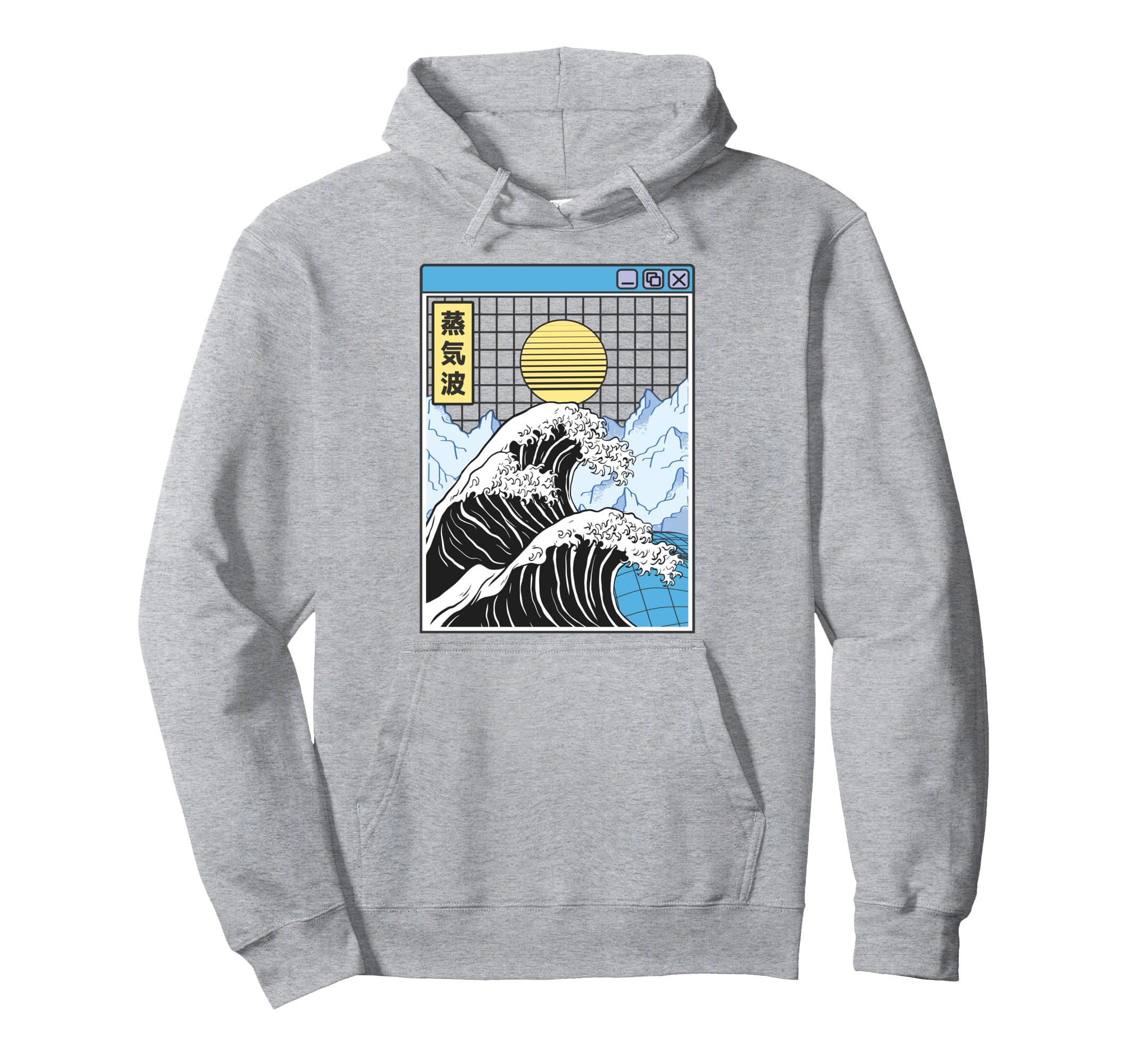 Great Wave Off Kanagawa Grid Kawaii Hoodie - Streetwear Style Unisex - T-Shirt, Sweatshirt, Hoodie