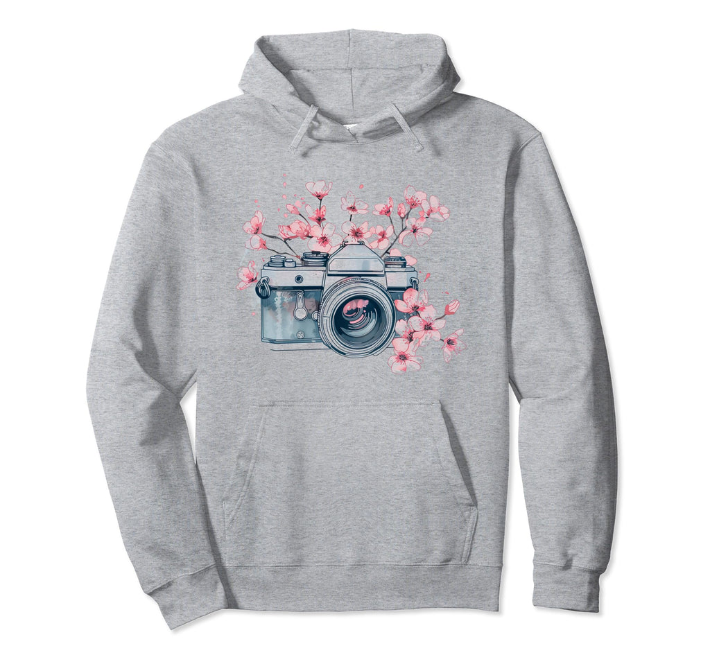 Photographer Camera Flowers Hoodie - Aesthetic Graphic Men Women - T-Shirt, Sweatshirt, Hoodie