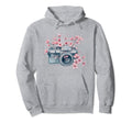 Photographer Camera Flowers Hoodie - Aesthetic Graphic Men Women - T-Shirt, Sweatshirt, Hoodie