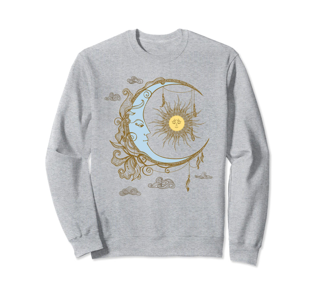 Celestial Sun Moon 90S Witch Whimsigoth Sweatshirt - Unique Graphic Unisex - T-Shirt, Sweatshirt, Hoodie