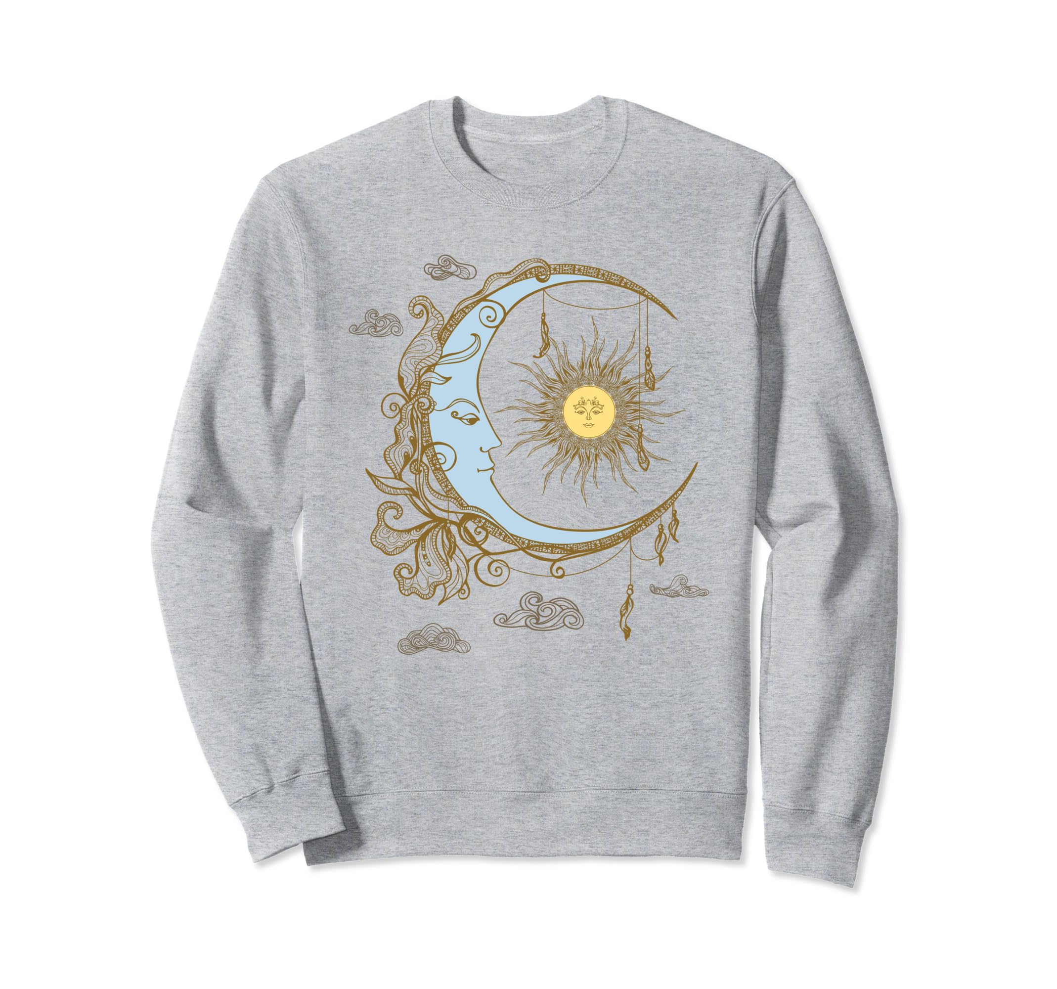 Celestial Sun Moon 90S Witch Whimsigoth Sweatshirt - Unique Graphic Unisex - T-Shirt, Sweatshirt, Hoodie