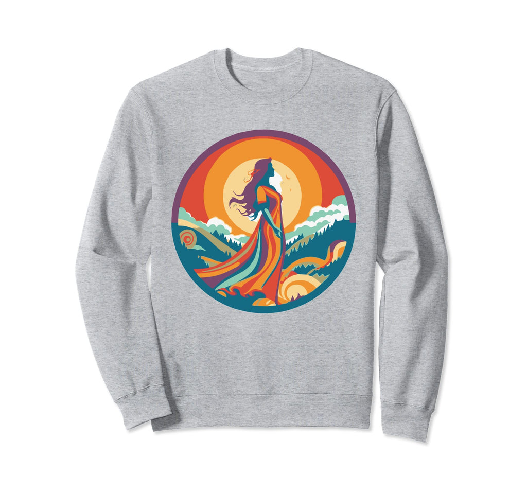 Groovy Mountain Mama Hippie 60S Sweatshirt - Novelty Apparel Unisex - T-Shirt, Sweatshirt, Hoodie