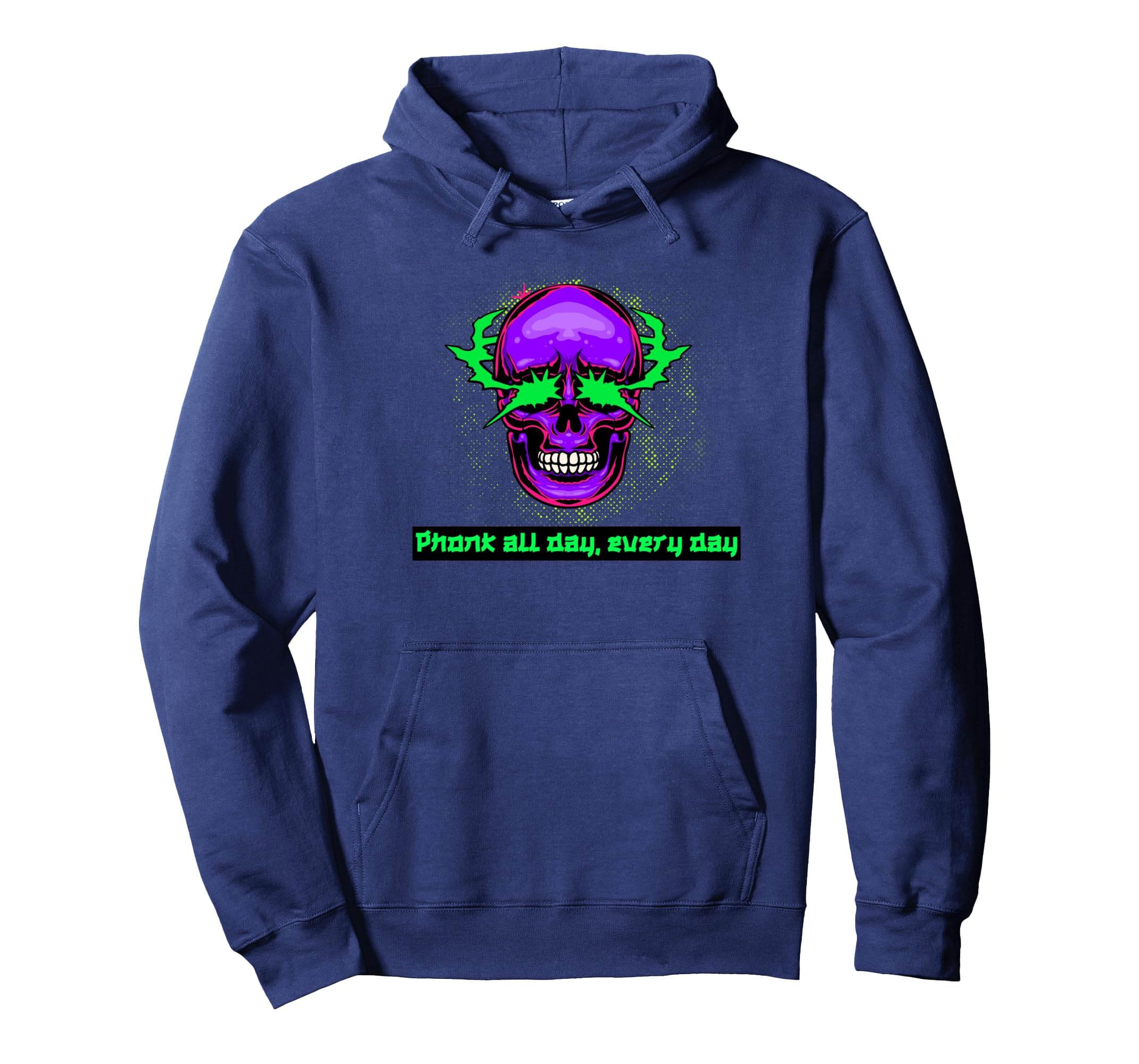 Phonk Vaporwave Skull Aesthetic Hoodie - Custom Art Print for Adults - T-Shirt, Sweatshirt, Hoodie