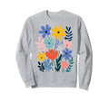 Boho Flowers Funny Floral Summer Sweatshirt - Aesthetic Graphic Men Women - T-Shirt, Sweatshirt, Hoodie