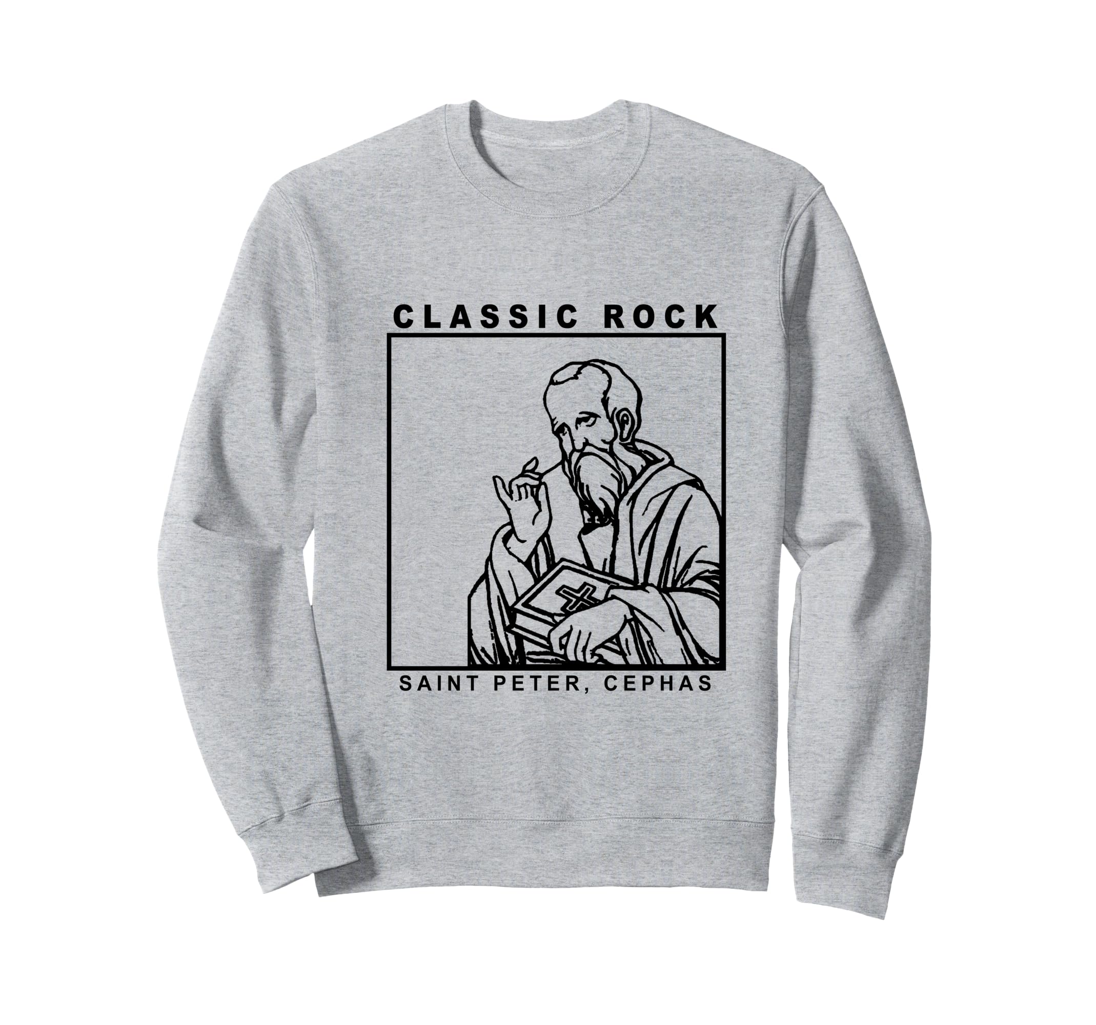 Saint Peter Rock Catholic Vibe Sweatshirt - Casual Everyday Wear Men Women - T-Shirt, Sweatshirt, Hoodie