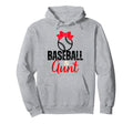 Baseball Aunt Family Matching Aunt Hoodie - Novelty Apparel for Adults - T-Shirt, Sweatshirt, Hoodie