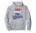 Red White And Dingers American Flag Hoodie - Aesthetic Graphic Unisex - T-Shirt, Sweatshirt, Hoodie