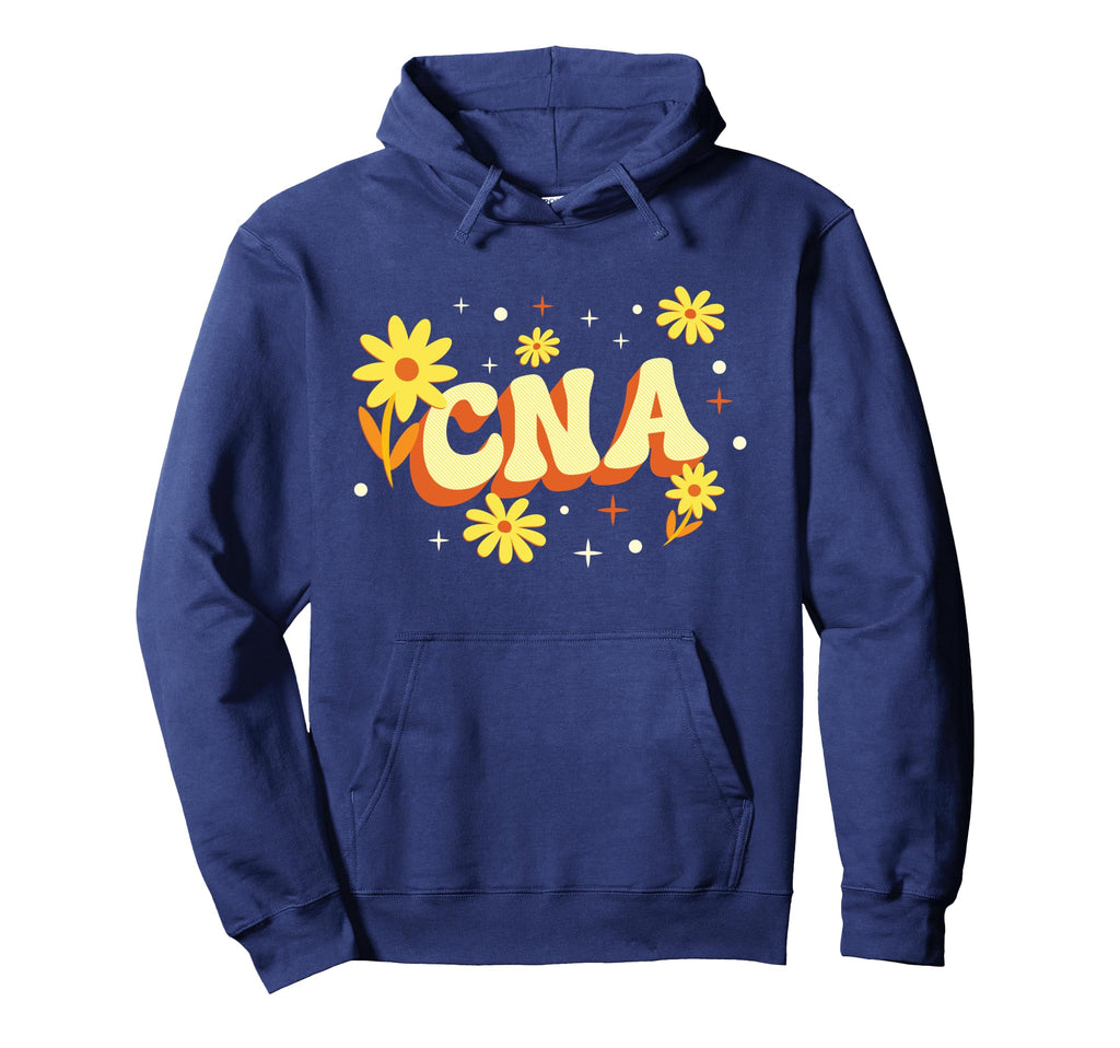 Cna Certified Nursing Assistant Flower Hoodie - Trendy Graphic for Adults - T-Shirt, Sweatshirt, Hoodie