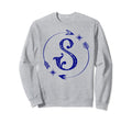 Initial S Monogram Boho Name Letter S Sweatshirt - Unique Graphic Unisex - T-Shirt, Sweatshirt, Hoodie