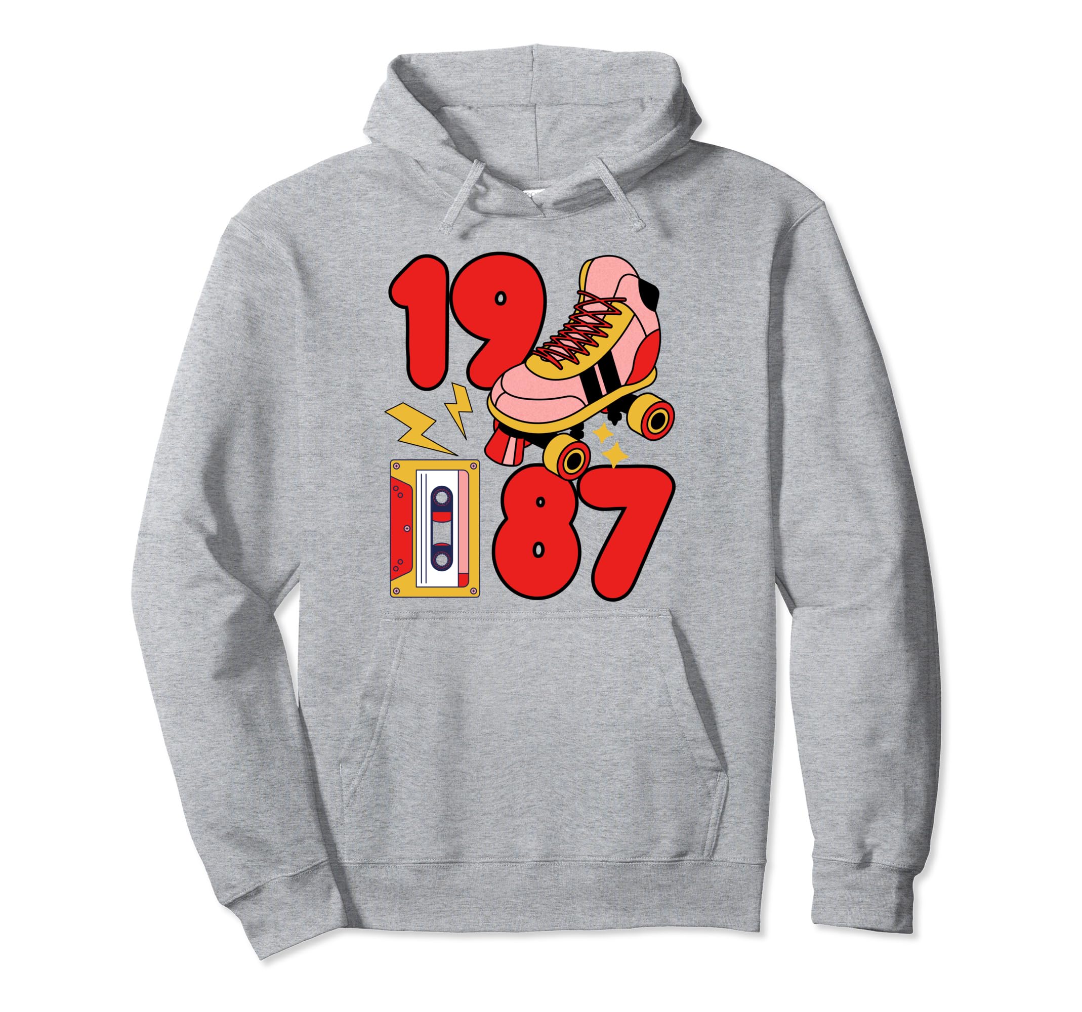 Old School 80S Vibes 1987 Hip Hop Hoodie - Fun Novelty Design Unisex - T-Shirt, Sweatshirt, Hoodie