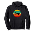 Airline Pilot Airplane Distressed Hoodie - Novelty Apparel Unisex - T-Shirt, Sweatshirt, Hoodie