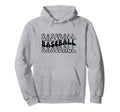 Baseball Mama Groovy Baseball Mom Hoodie - Minimalist Print for Adults - T-Shirt, Sweatshirt, Hoodie