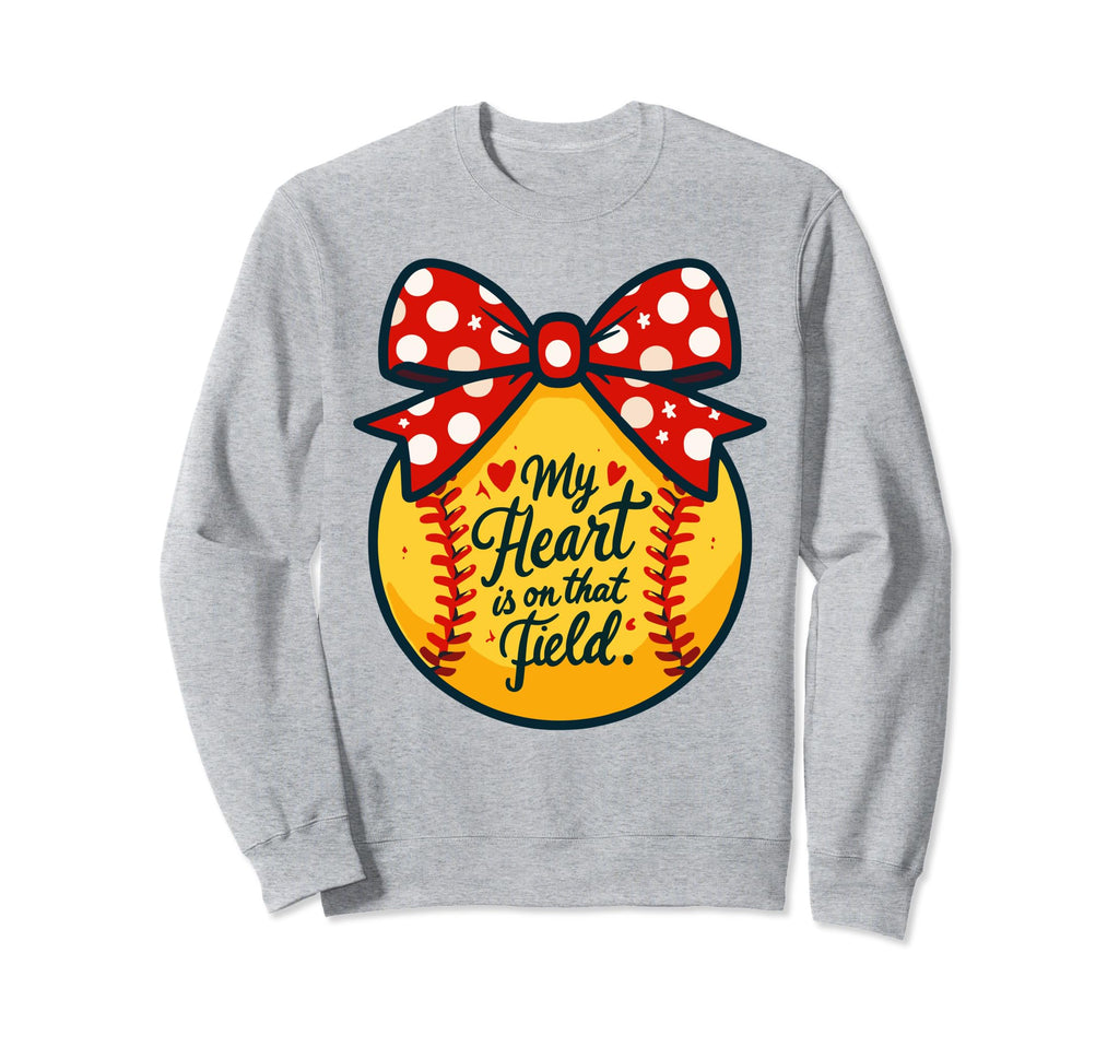 My Heart Is That Field Baseball Sweatshirt - Graphic Print for Adults - T-Shirt, Sweatshirt, Hoodie