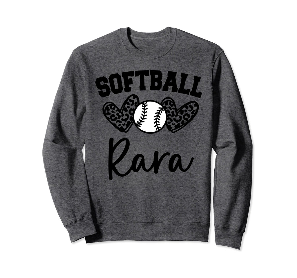 Personalized Baseball Heart Rara Sweatshirt - Graphic Print for Adults - T-Shirt, Sweatshirt, Hoodie