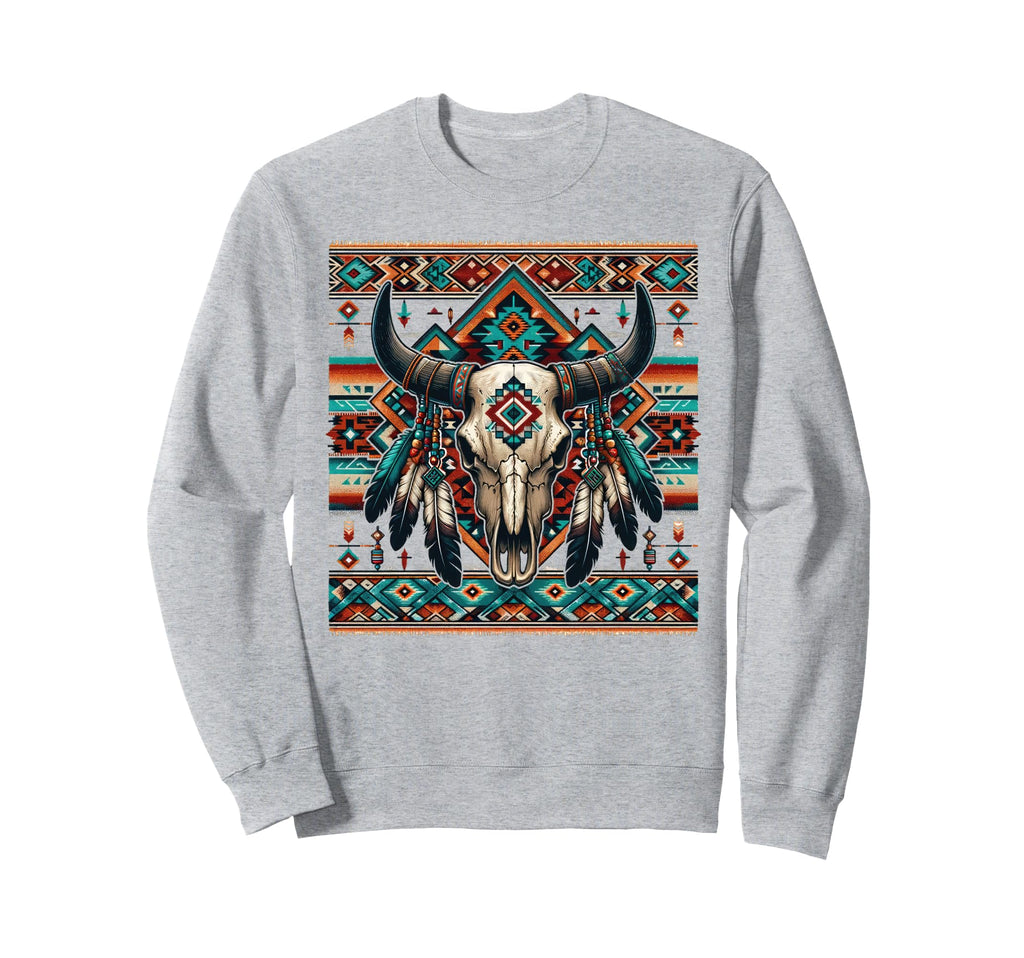 Western Boho Aztec Pattern Sweatshirt - Trendy Graphic Men Women - T-Shirt, Sweatshirt, Hoodie