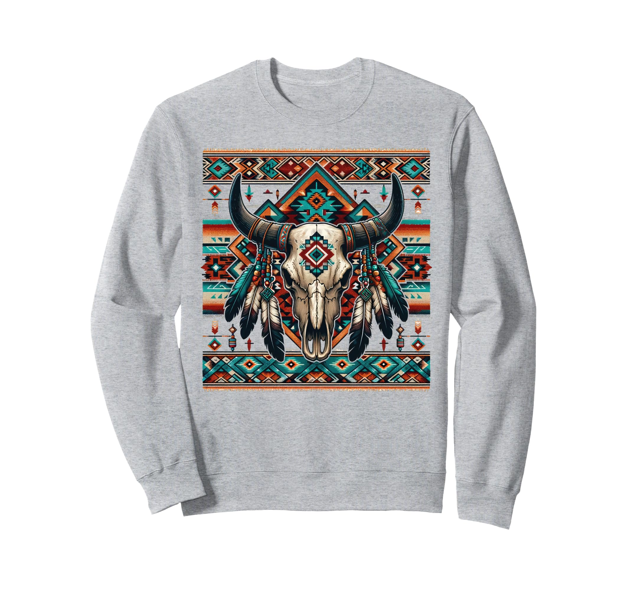 Western Boho Aztec Pattern Sweatshirt - Trendy Graphic Men Women - T-Shirt, Sweatshirt, Hoodie