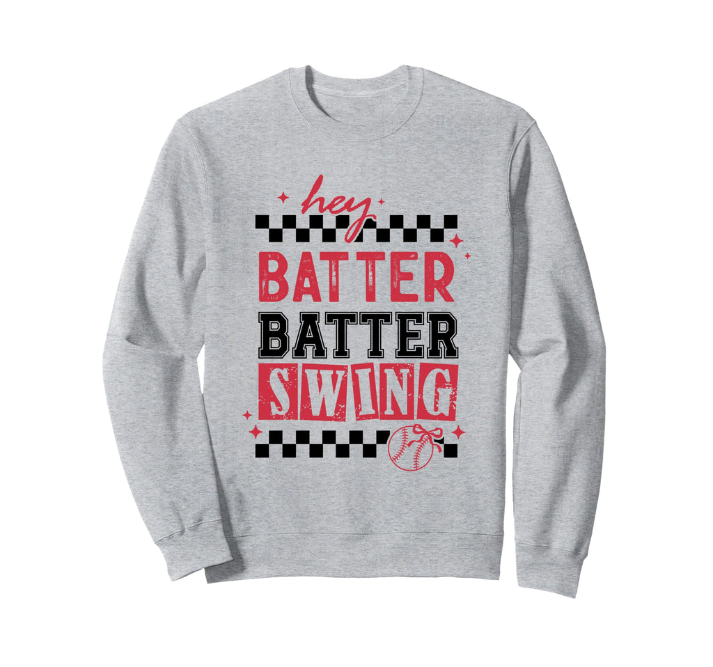 Hey Batter Batter Swing American Sweatshirt - Novelty Apparel Unisex - T-Shirt, Sweatshirt, Hoodie