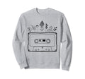 Floral Flower Cassette Tape Sweatshirt - Fun Novelty Design for Adults - T-Shirt, Sweatshirt, Hoodie