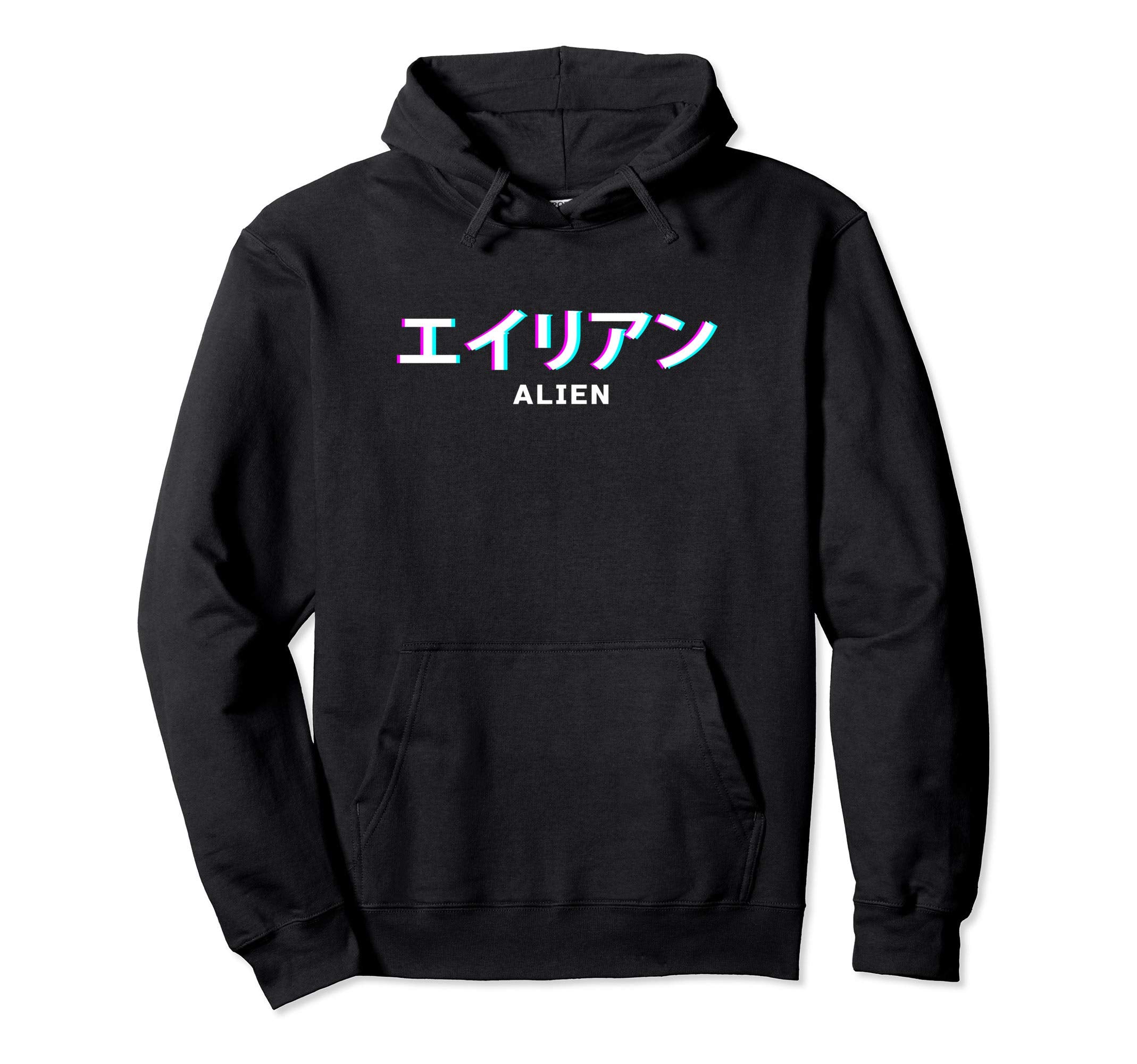 Alien Vaporwave Aesthetic Japanese 80S Hoodie - Streetwear Style Men Women - T-Shirt, Sweatshirt, Hoodie
