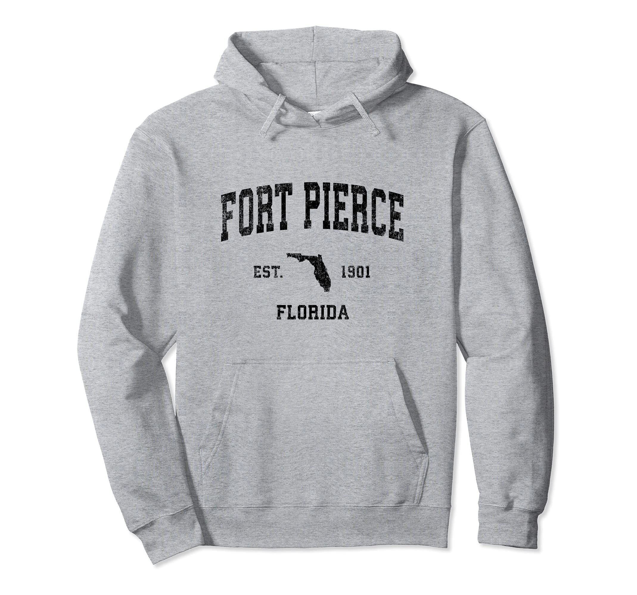 Fort Pierce Florida Fl Sports Black Hoodie - Aesthetic Graphic Unisex - T-Shirt, Sweatshirt, Hoodie