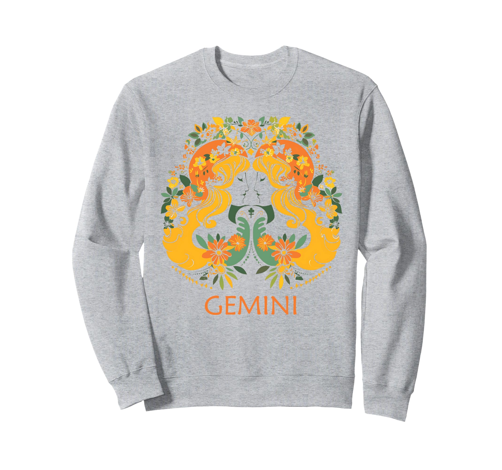 Boho Gemini Zodiac Floral Sweatshirt - Graphic Print Men Women - T-Shirt, Sweatshirt, Hoodie