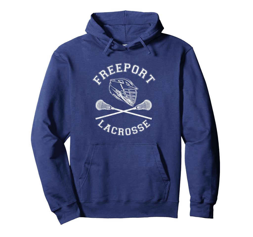 Freeport Lacrosse Distressed Lax Hoodie - Streetwear Style Unisex - T-Shirt, Sweatshirt, Hoodie