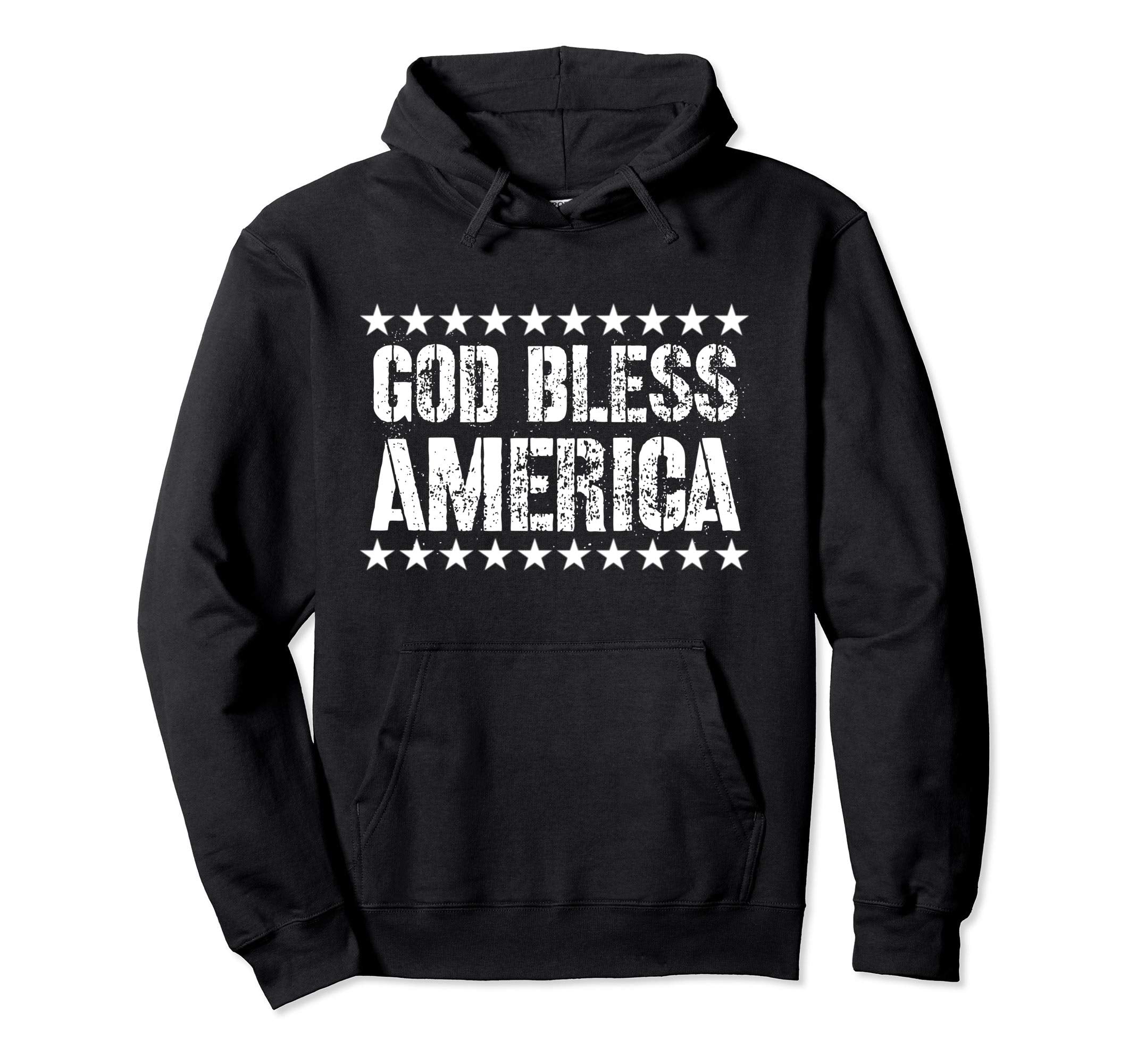 God Bless America Distressed Hoodie - Aesthetic Graphic Men Women - T-Shirt, Sweatshirt, Hoodie