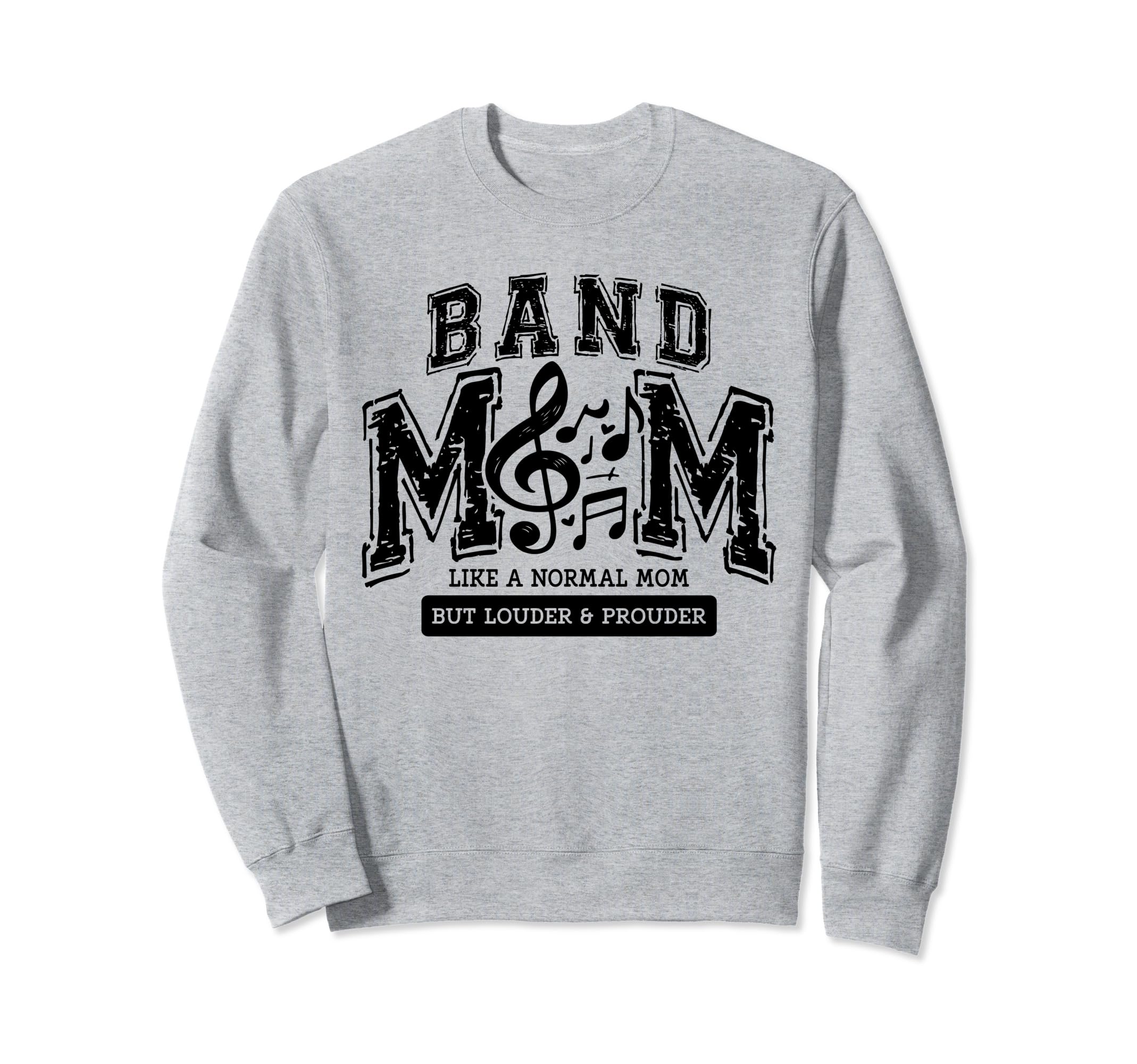 Band Mom Varsity Like Normal Mom But Sweatshirt - Aesthetic Graphic Unisex - T-Shirt, Sweatshirt, Hoodie