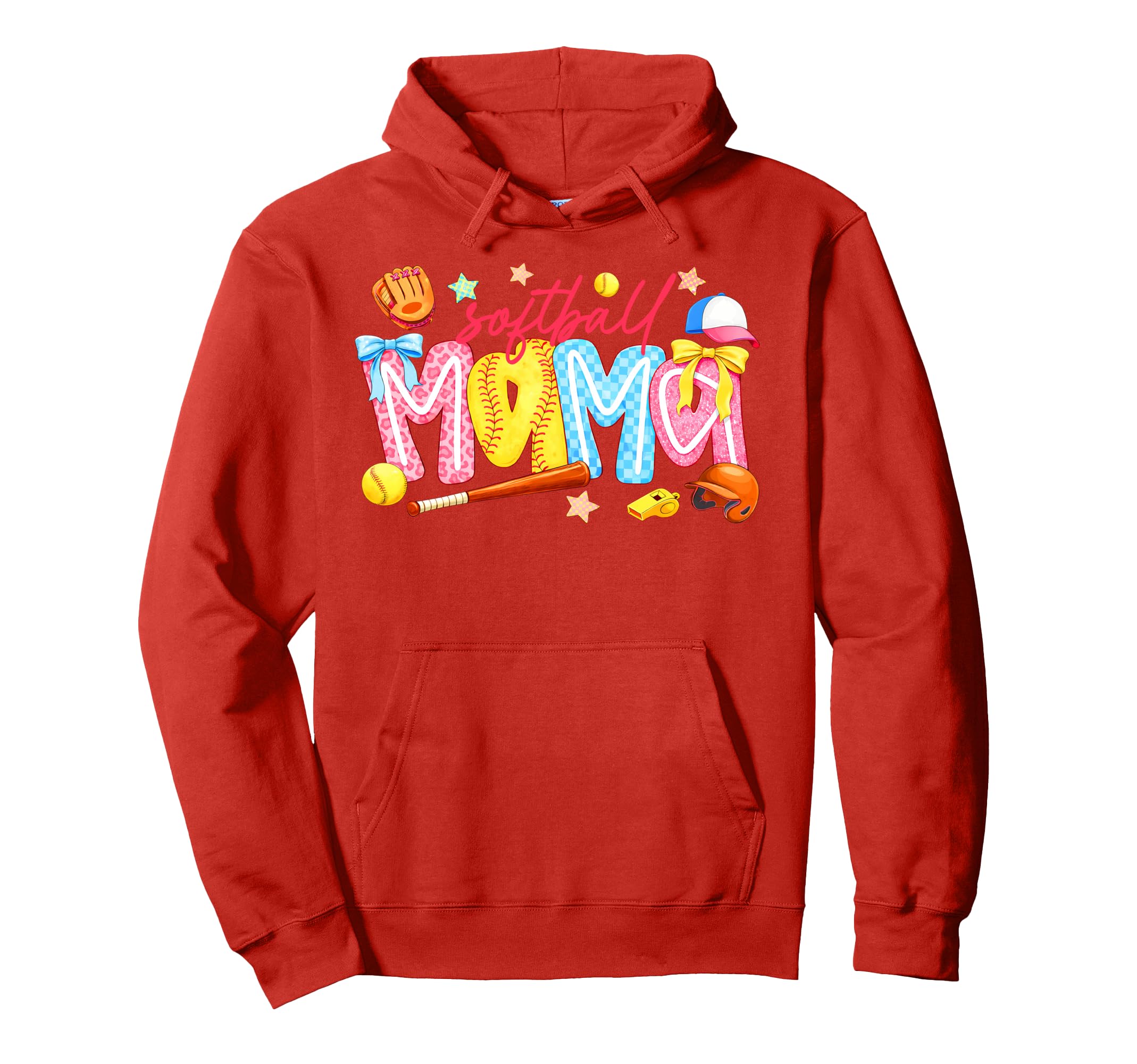 Softball Mama Coquette Softball Game Day Hoodie - Trendy Graphic Men Women - T-Shirt, Sweatshirt, Hoodie