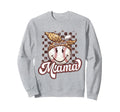 Leopard American Baseball Mom Mama Sweatshirt - Aesthetic Graphic Unisex - T-Shirt, Sweatshirt, Hoodie