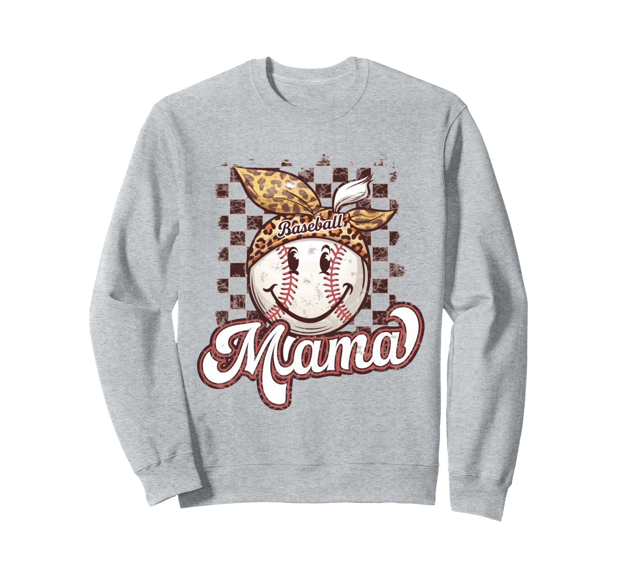 Leopard American Baseball Mom Mama Sweatshirt - Aesthetic Graphic Unisex - T-Shirt, Sweatshirt, Hoodie