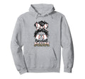 Baseball Mom Messy Bun Bandana Baseball Hoodie - Unique Graphic Men Women - T-Shirt, Sweatshirt, Hoodie