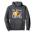 My Princess Wears Cleats Softball Mom Hoodie - Trendy Graphic for Adults - T-Shirt, Sweatshirt, Hoodie