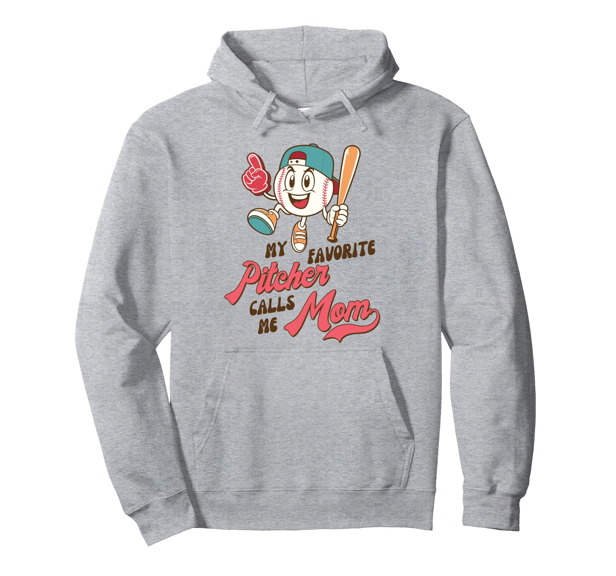 Baseball Mom Baseball Mama My Favorite Hoodie - Trendy Graphic for Adults - T-Shirt, Sweatshirt, Hoodie