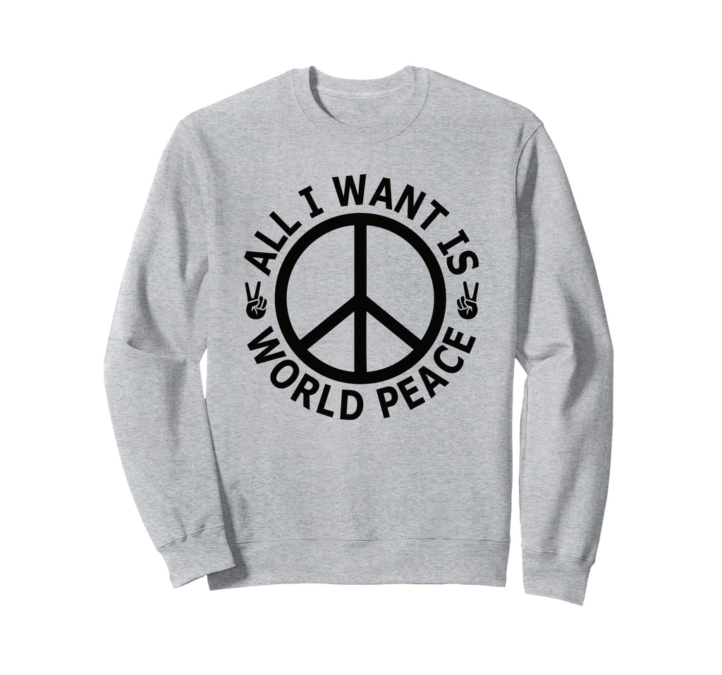 Peace Sign World Peace Boho Aesthetic Sweatshirt - Streetwear Style Unisex - T-Shirt, Sweatshirt, Hoodie