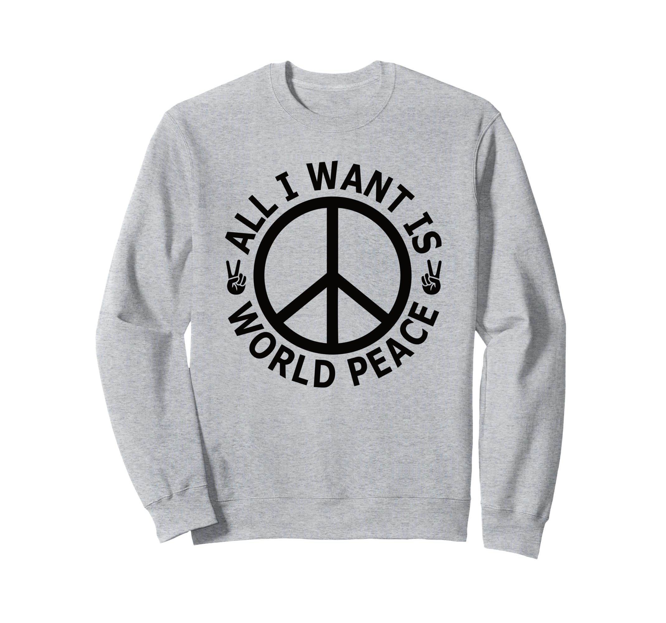 Peace Sign World Peace Boho Aesthetic Sweatshirt - Streetwear Style Unisex - T-Shirt, Sweatshirt, Hoodie