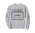 Floral Flower Cassette Tape Vinyl 80S Art Sweatshirt - Graphic Print Unisex - T-Shirt, Sweatshirt, Hoodie