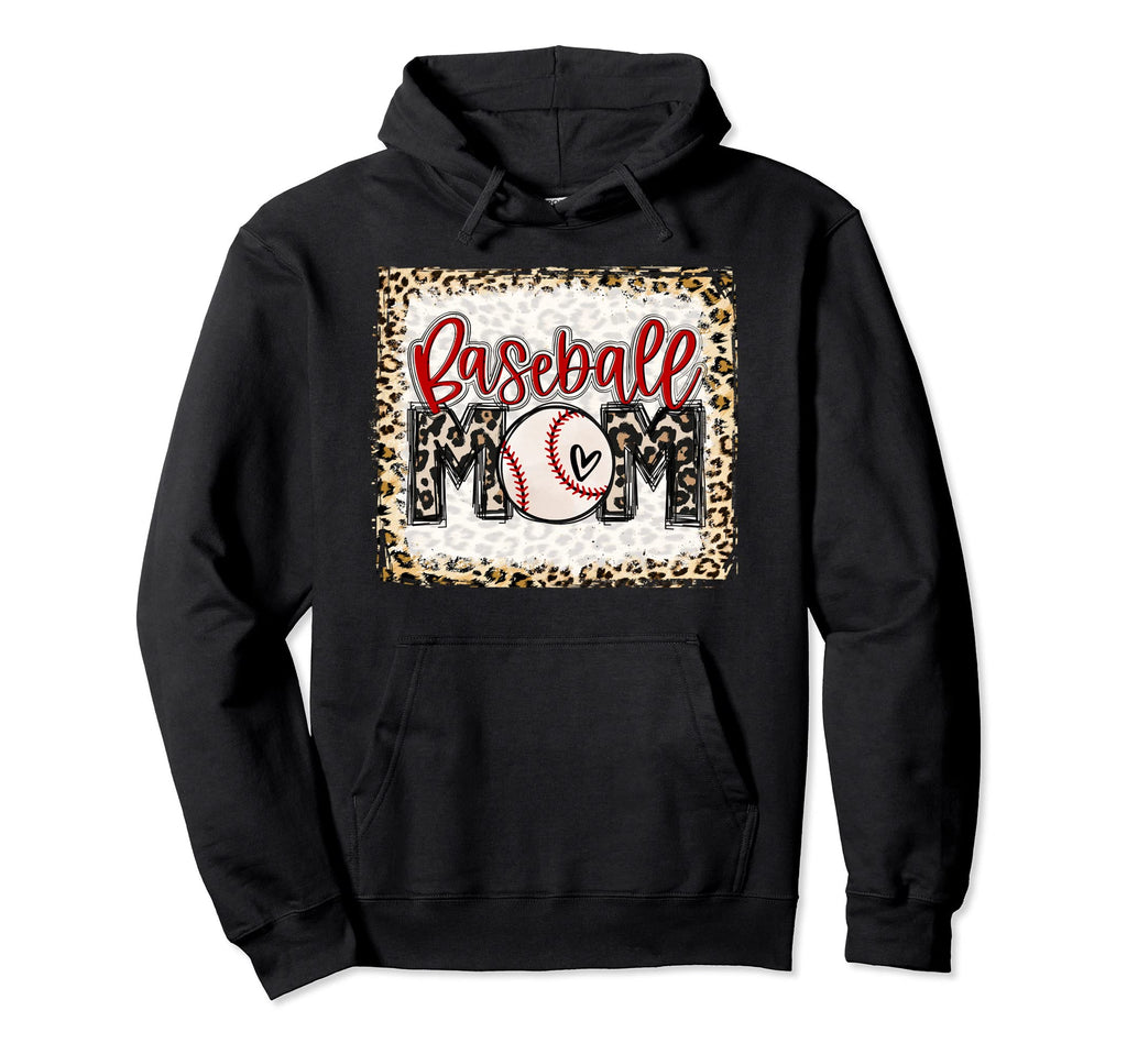 Bleached Baseball Mom Game Day Baseball Hoodie - Novelty Apparel Men Women - T-Shirt, Sweatshirt, Hoodie
