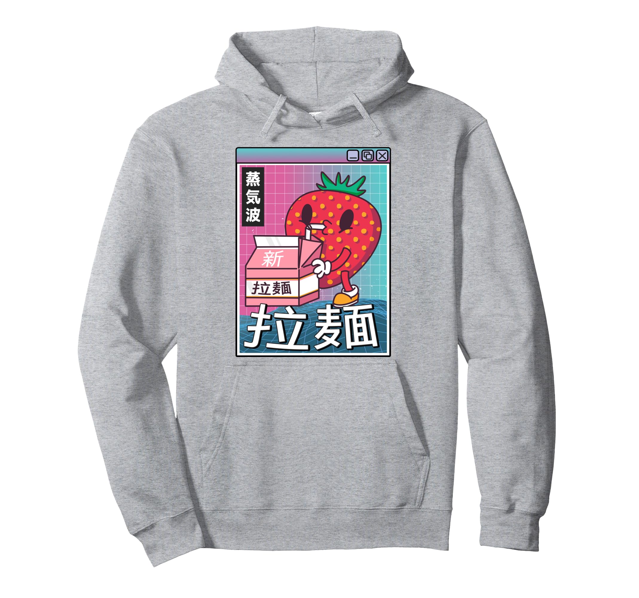 Strawberry Milk Digital Japan Otaku Hoodie - Aesthetic Graphic for Adults - T-Shirt, Sweatshirt, Hoodie