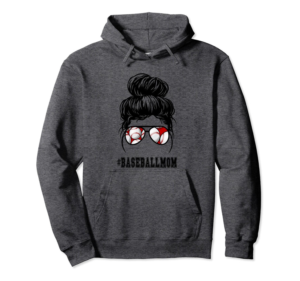 Mom Messy Hair Bun Aviators Glasses Hoodie - Graphic Print Men Women - T-Shirt, Sweatshirt, Hoodie