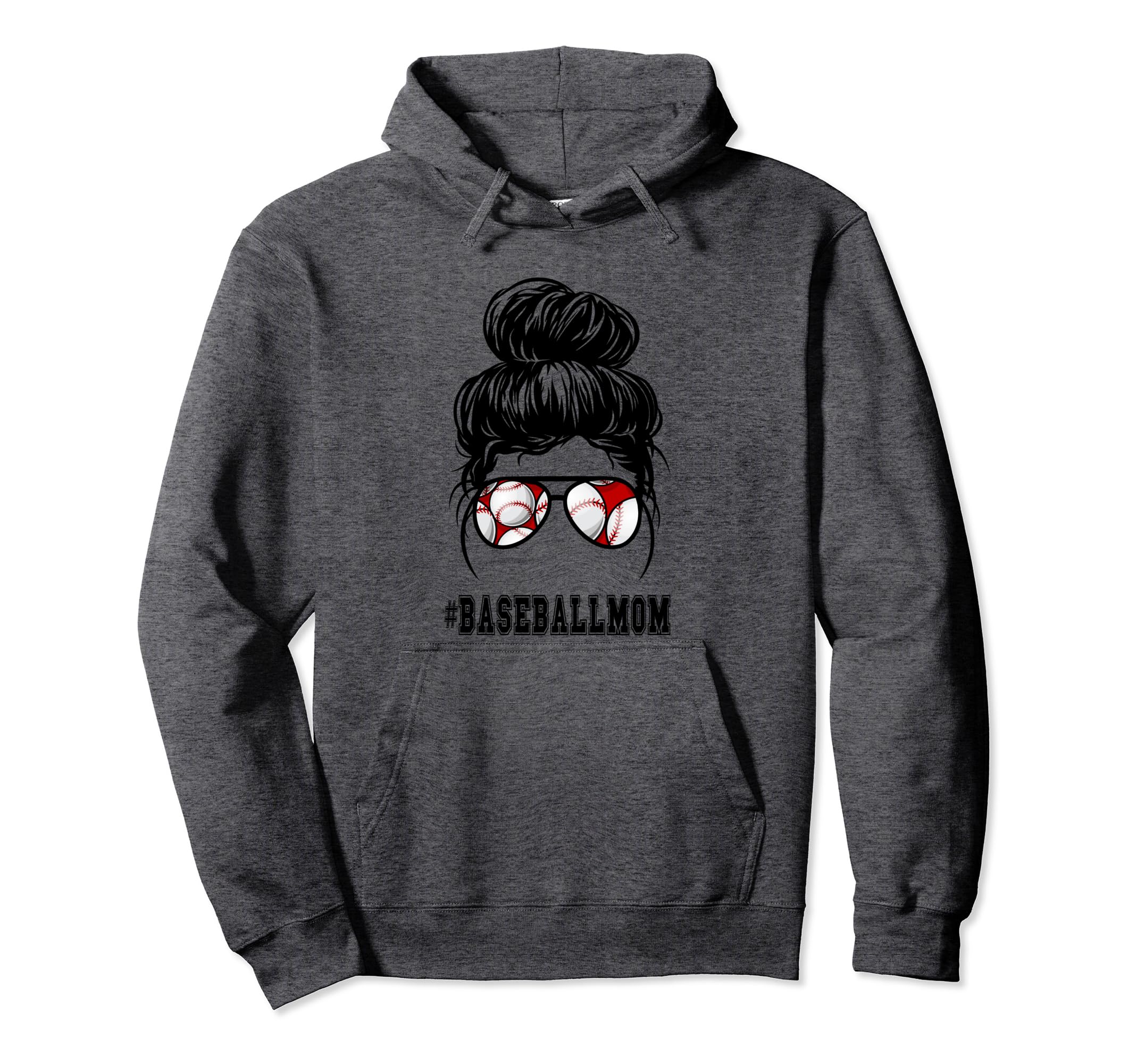 Mom Messy Hair Bun Aviators Glasses Hoodie - Graphic Print Men Women - T-Shirt, Sweatshirt, Hoodie