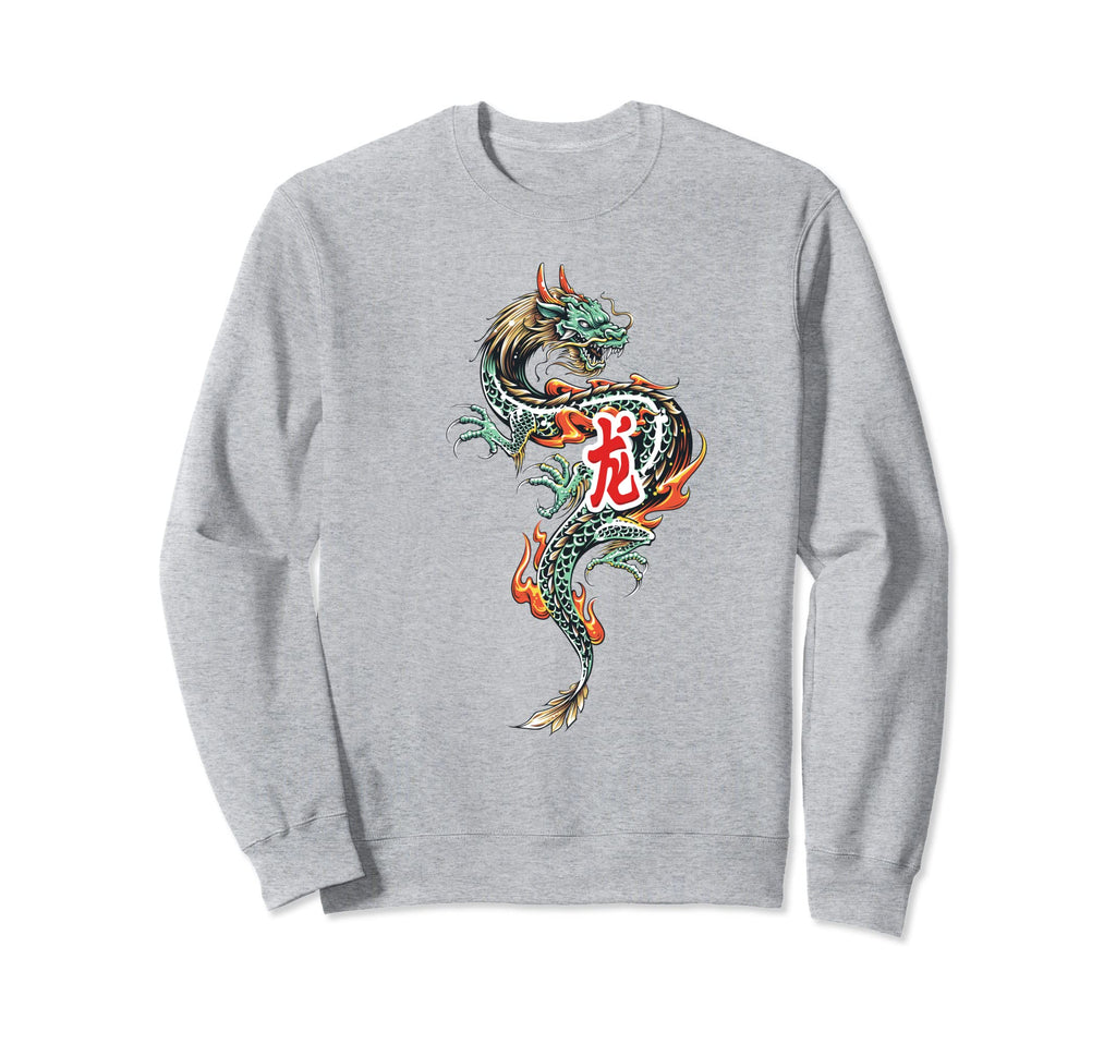 Tokyo Dragon Asian Neon 80S Japanese Sweatshirt - Unique Graphic Men Women - T-Shirt, Sweatshirt, Hoodie