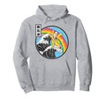 Happy Banana Surfing Kanagawa Wave Hoodie - Custom Art Print for Adults - T-Shirt, Sweatshirt, Hoodie