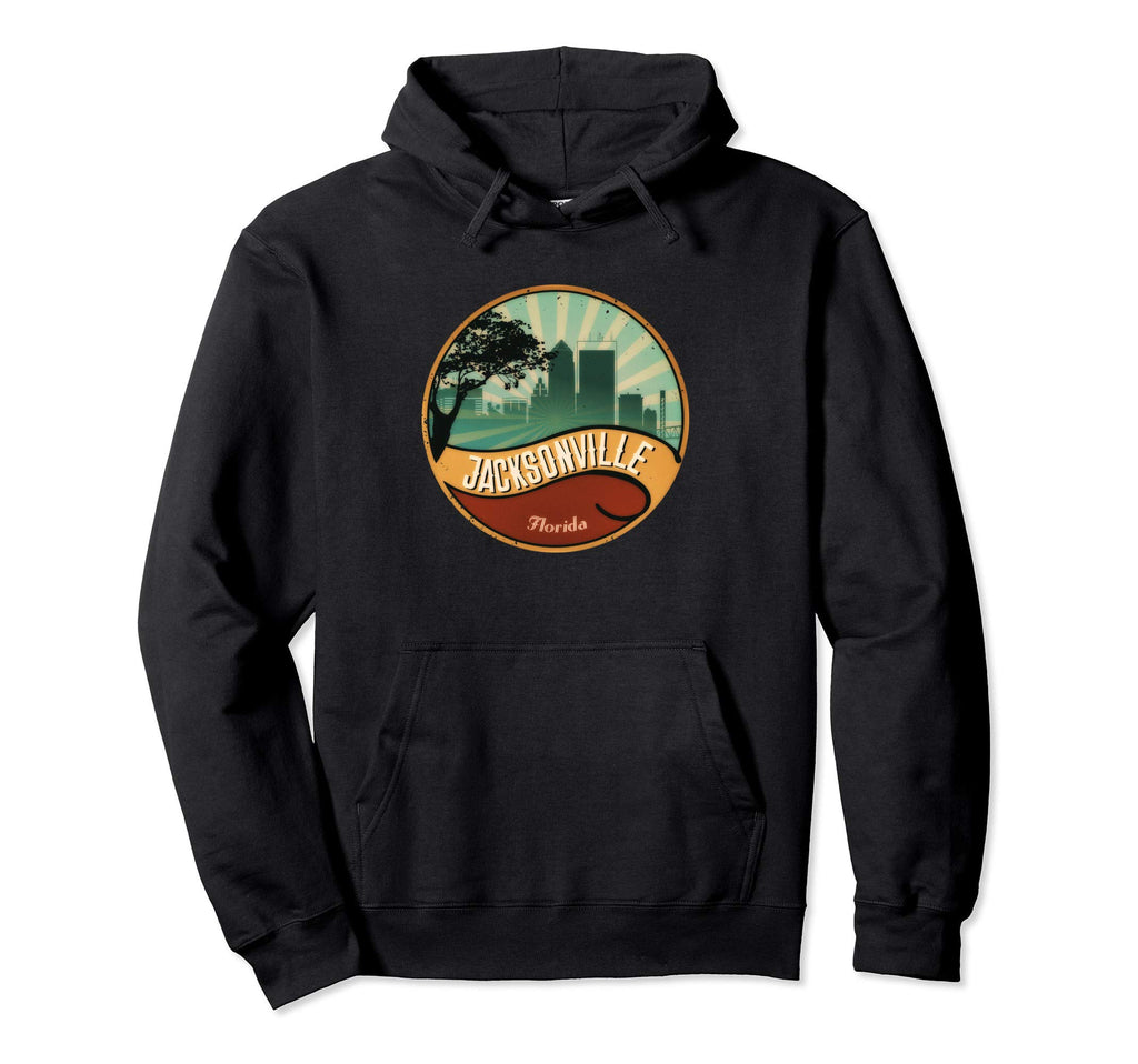 Jacksonville Florida Skyline Hoodie - Aesthetic Graphic for Adults - T-Shirt, Sweatshirt, Hoodie