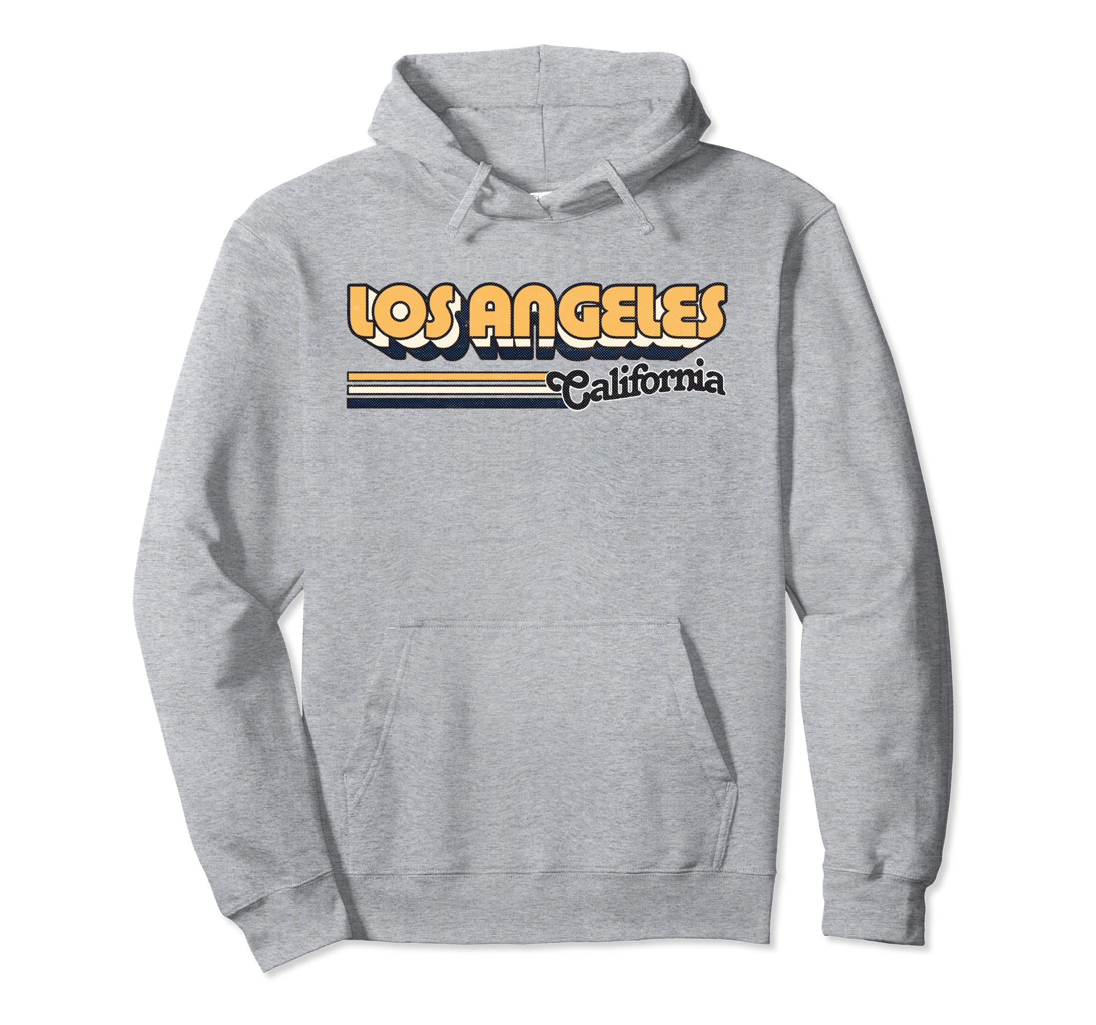 Los Angeles Stripes 70S Typography Hoodie - Graphic Print Unisex - T-Shirt, Sweatshirt, Hoodie