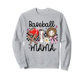 Baseball Mama Leopard Helmet Bat Glove Sweatshirt - Trendy Graphic Unisex - T-Shirt, Sweatshirt, Hoodie