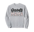 Baseball Mom Black Baseball Mama Sweatshirt - Unique Graphic Unisex - T-Shirt, Sweatshirt, Hoodie