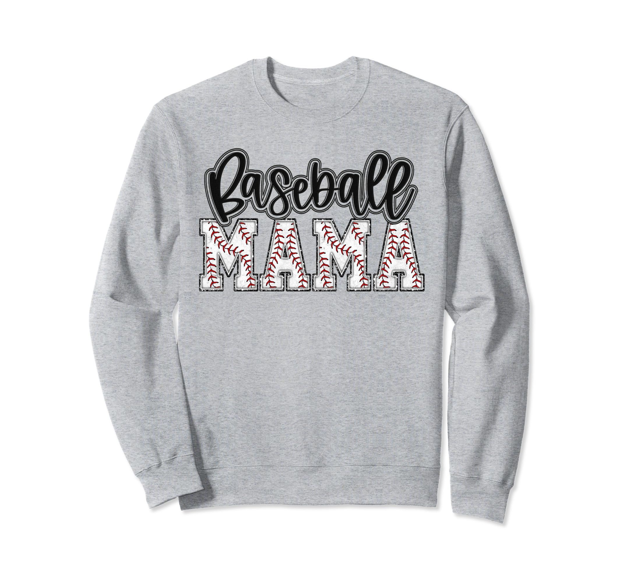Baseball Mom Black Baseball Mama Sweatshirt - Unique Graphic Unisex - T-Shirt, Sweatshirt, Hoodie